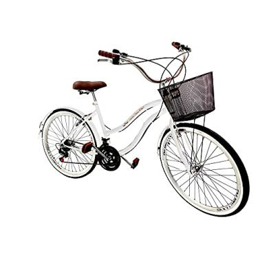 Imagem de Bicicleta Aro 26 Retrô Vintage Feminina Cesta Verde Água