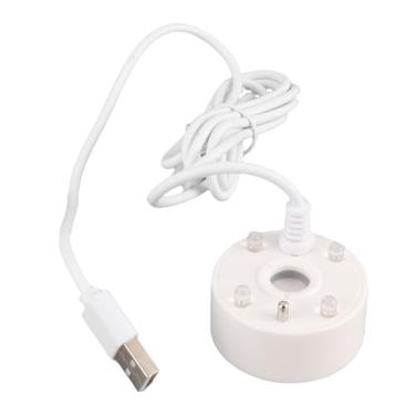 Imagem de HEEPDD Fabricante de Névoa Ultrassônica, Luzes LED Coloridas USB 5v Filtro de Odor Fabricante de Névoa Fogger para Lagoa Ornamental Tanque de Peixes Pia Fonte de água Decoração de Festa (WHITE)