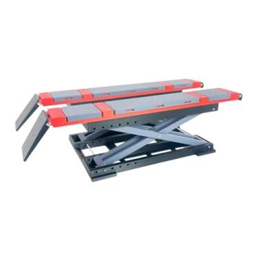 Imagem de MERIGLARE Miniatura de elevador automotivo em escala 1/18, modelo realista de elevador de tesoura, ornamento em miniatura para móveis, suporte de exibição para