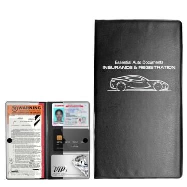 Imagem de Yourkar Porta-luvas automotivas para registro de carro e seguro, 24 x 14 cm, organizador de porta-luvas para documentos de veículos, acessórios de carro (preto, pequeno)