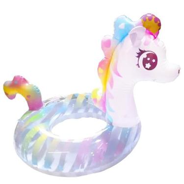 Imagem de Boia Unicórnio Colorido Redonda Infantil Inflável Piscina - Summer Ver