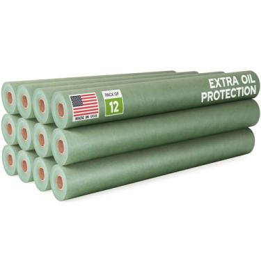 Imagem de Paclord Papel de máscara verde de 45,7 cm x 60 jardas (55,9 m) com proteção extra de óleo para indústrias de pintura automotiva (pacote com 12) - Papel de mascaramento feito nos EUA para pintar carros