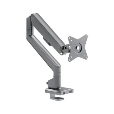 Imagem de T16 Monitor de computador Suporte braço mecânico cantilever Desktop Display Screen Base de elevação pneumática (cinza)