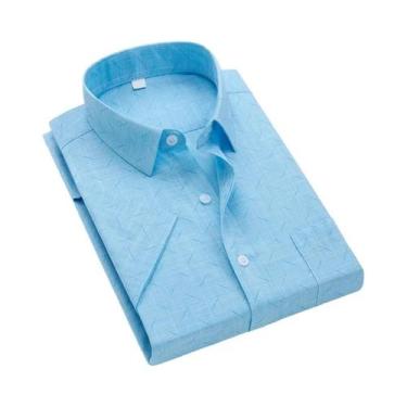 Imagem de Camisa Masculina Slim Fit Antirrugas Com Estampa Xadrez Casual De Negó
