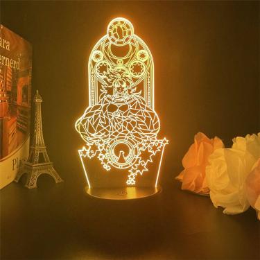 Imagem de Luz noturna LED 3D Saints Seiyas Leos Mycenaes Sagas