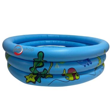 Imagem de Piscina Inflável Redonda Infantil 60Cm Praia Unissex Azul