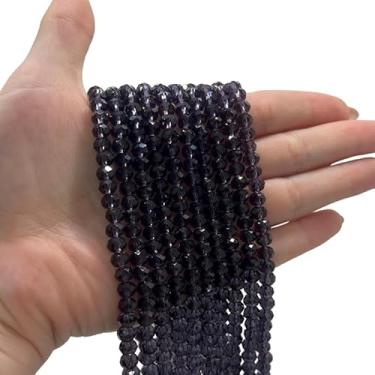 Imagem de Fios de Cristais 6mm para Bijuteria e Artesanato – 10 Fios com ~850 Pedras da Mesma Cor (Roxo)