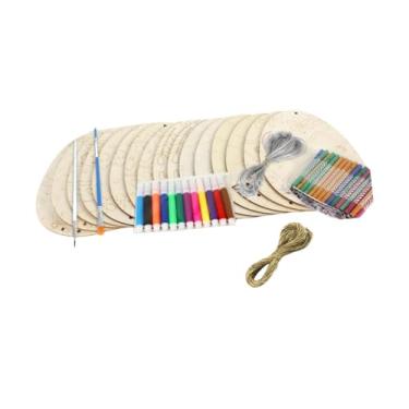 Imagem de shamjina Kit para fazer sino de vento de Páscoa, lembrancinhas de festa, artesanato em madeira para meninas e meninos, Style B