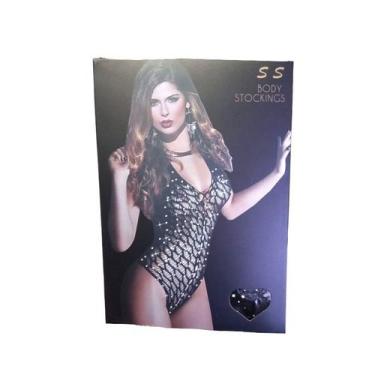 Imagem de Body Preto Com Pedras Brilhosas Carnaval Festas Blocos - Shophalle Mag