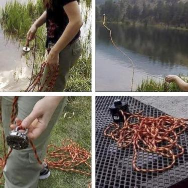 Imagem de Ímã de pesca de neodímio grande de dupla face com parafuso de olhal - 