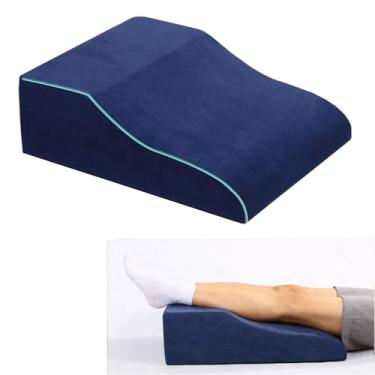 Imagem de MHRZDSH Travesseiros de elevação de perna, travesseiro ergonômico de cunha de espuma de memória/almofadas posicionadoras de pernas, cuidados confortáveis para dor no joelho, quadril, tornozelos