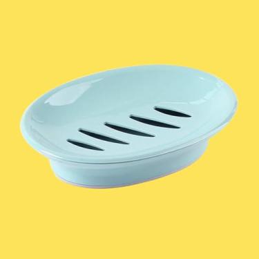 Imagem de Saboneteira com suporte de esponja de plástico de drenagem fácil de limpar bandeja de poupança de sabão Caddy Keep Dry Stop Mushy para chuveiro, banheiro, cozinha