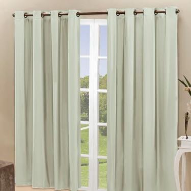 Imagem de Cortina Blackout PVC Bloqueio Total de Luz 2,80x2,30m com Ilhoses Grandes (28mm) para Varão 2m