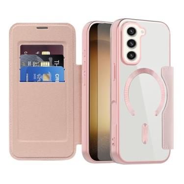 Imagem de Asuwish Capa de telefone para Samsung Galaxy S23 5G capa carteira magnética com protetor de tela de vidro temperado suporte para cartão de crédito RFID acessórios para celular S 23 23S GS23 G5