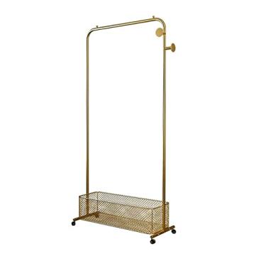 Imagem de Cabide tipo piso corredor cabideiro para sala de estar com cesta de armazenamento com rodas removível multifuncional tipo chão cabide chapéu suporte (80 cm)