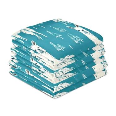 Imagem de Wassud Toalhas de cozinha adoráveis toalhas de prato de alpaca pacote com 6 panos de prato macios com laço para pendurar toalha de mão de secagem rápida super absorvente toalhas de chá de mesa