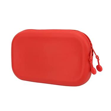 Imagem de Caneta SIWOTED Bolsa Fácil de usar Peso leve Bolsa de armazenamento de material de sílica de tamanho pequeno para viagens de escritório escolar (vermelho (grande))