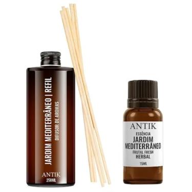 Imagem de Kit Essência 15ML+Refil de Difusor 250ML+Jogo de Varetas Jardim Mediterraneo Antik