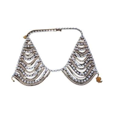 Imagem de Corrente De Corpo Feminina Multicamadas Com Strass Para Biquíni, Linge