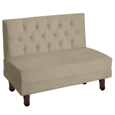 Imagem de Canto Italy Confortável Para Apartamento Cozinha E Restaurantes Veludo Cor Bege Médio