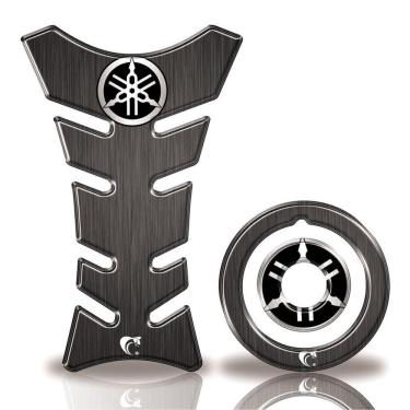 Imagem de Adesivo Protetor Tanque E Bocal Moto Yamaha Diapasão Preto
