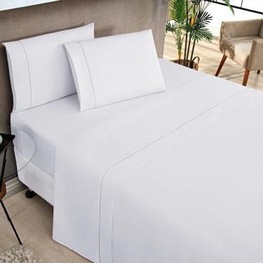 Imagem de Jogo De Cama Solteiro Elegance 180 Fios 03 Peças - Branco