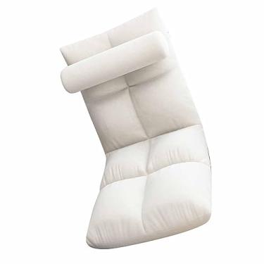 Imagem de Acouto Cadeira de Chão Ajustável Com Apoio para As Costas, sofá Dobrável para Dormir, Jogos e Meditação, Espreguiçadeira Ergonômica Com Estrutura de Metal, Capa de Flanela Macia, Poltrona Reclinável