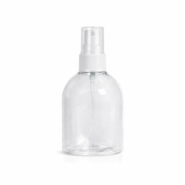 Imagem de Kit 10 Frascos PET Bojudo 250ml com Válvula Spray Borrifadora para Pro