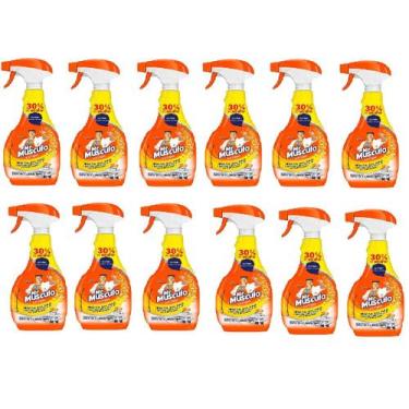 Imagem de Kit 12 Desengordurantes Mr Músculo Laranja 500ml 10x Ação