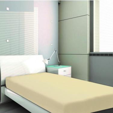 Imagem de Protetor De Colchão Solteiro Box Capa De Colchão Bege com Elástico - V