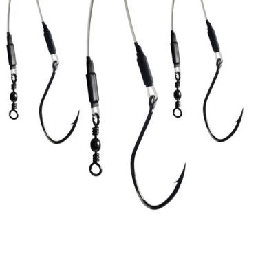 Imagem de Anzol Encastoado Nylon 80cm 268lbs Com Anzol Crown Super Cat Fish 12/0