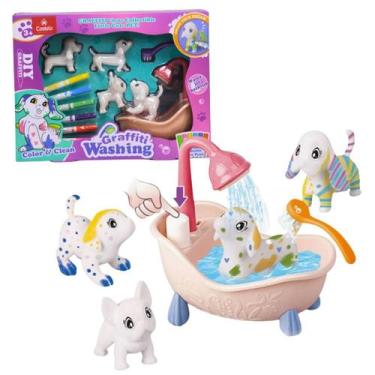 Imagem de Brinquedo Risca E Apague Banho Dos Filhotes - Castela - Castela Brasil