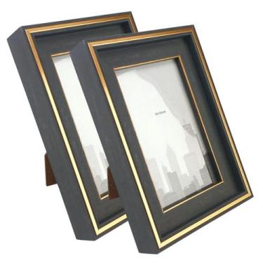 Imagem de Kit 2 Porta Retratos Modernos 10X15Cm Mesa Aparador 6047 - Casa Nuvem