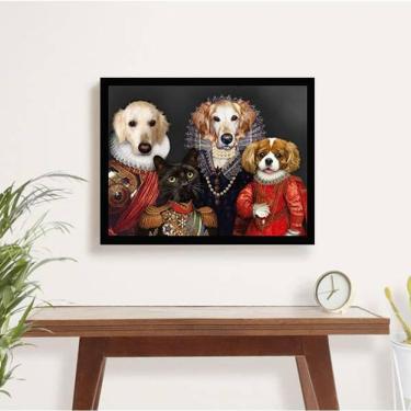 Imagem de Quadro Decorativo Turma Nobre Animal 34x23cm