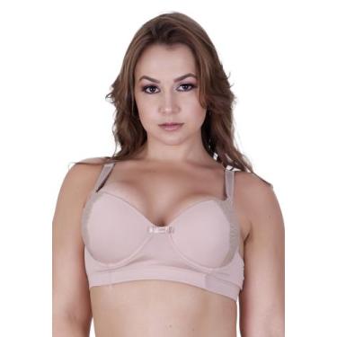 Imagem de Sutiã Plus Size Bojão Reforçado - C7 RENDÃO - BY TINA MODAS, Bege, 54