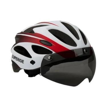 Imagem de Capacete De Ciclismo Unissex Ultraleve Com Óculos E Visor Solar Para M