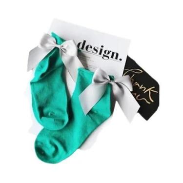 Imagem de Meias De Algodão Femininas Harajuku Com Laço Para O Tornozelo, Estilo 