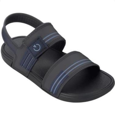 Imagem de Papete Sandália Infantil Cartago Dakar Masculina Versátil Confortável Tiras Autocolantes Estiloso-Masculino