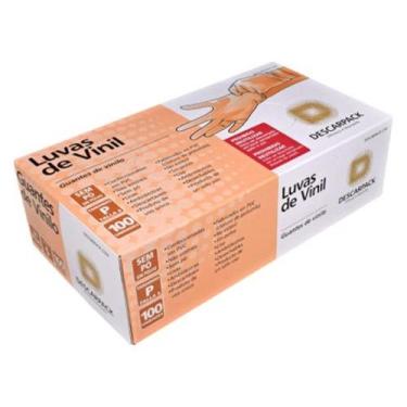 Imagem de Luva de Vinil para Procedimentos Não Cirúrgicos sem Pó Descarpack, M, 