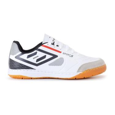 Imagem de Chuteira Futsal Umbr Pro 5 Bump Futebol Salão Bico Reforçada, Branco, 