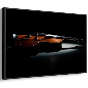 Imagem de Quadro decorativo Violino Solitário na Sombra Silenciosa - Art Canvas,