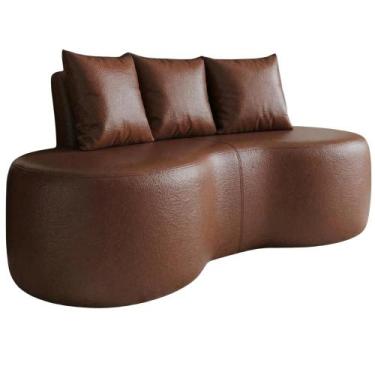 Imagem de Sofa 2 Lugares Organico 160 cm Ibiza material sintético Vazzano - Dmon