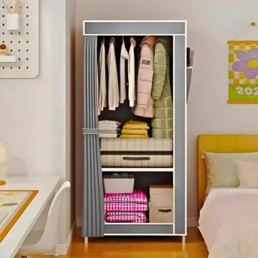 Imagem de Guarda Roupa Closet Dobrável Organizador com Capa de Tecido 1 Porta - 