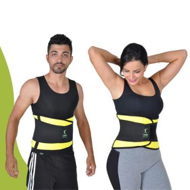 Imagem de Cinta Modeladora Térmica Reduz Medidas Queima Gordura Less Now, Amarel