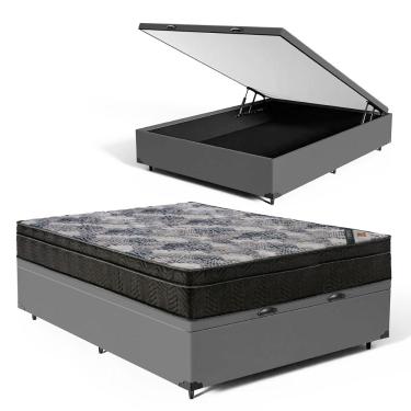 Imagem de Cama Box Baú com Colchão de Molas Ensacadas Ortobom ISO SuperPocket Viúva 128cm