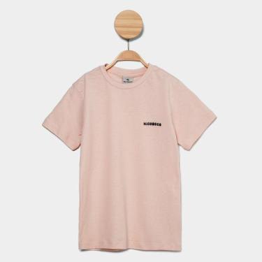 Imagem de Camiseta Infantil Nicoboco Básica Menino, Rosa claro, 2A