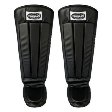 Imagem de Caneleira Profissional Anatômica Muay Thai e Boxe Fheras