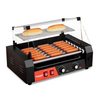 Imagem de Máquina para Hot Dog 7 Rolos Capacidade 18 Unidades Aço Inox Controle Duplo de Temperat...