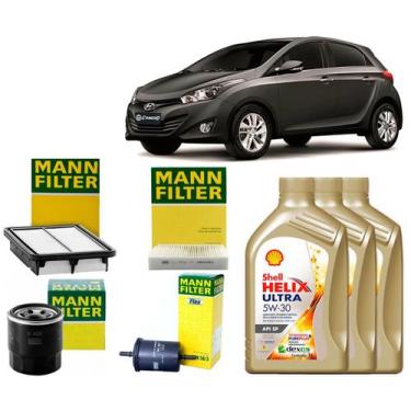 Imagem de Kit Troca De Óleo 5w30 e Filtros Hyundai Hb20 e Hb20s 1.0 12v 2015 201