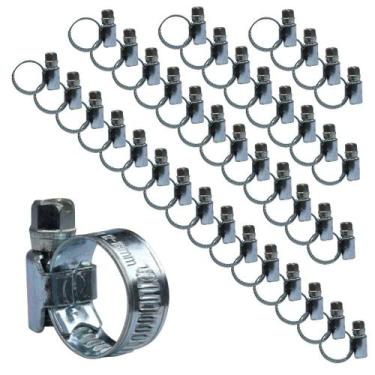 Imagem de KIT 40 Abraçadeira 12X16mm aço zincado Tubo cilíndrico - Lumaflex